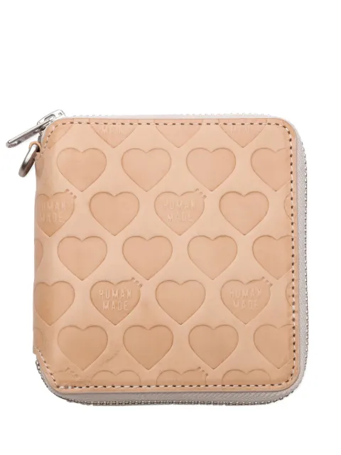 Human Made heart-motif zip-around wallet