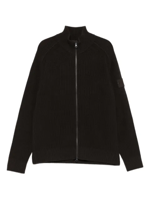 Stone Island cárdigan con cuello alto y cierre