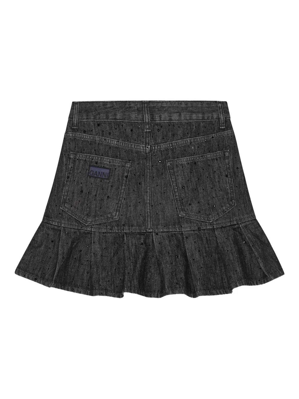 GANNI Mini-rok met stras Grijs