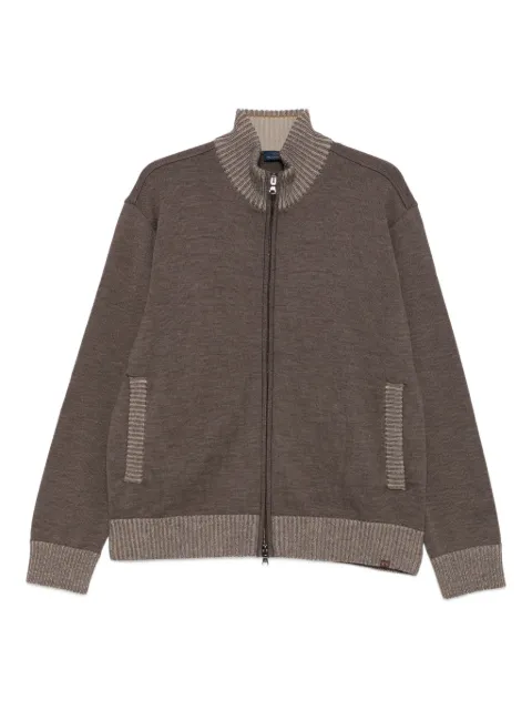 Paul & Shark ribbed-cuff zip-up cardigan