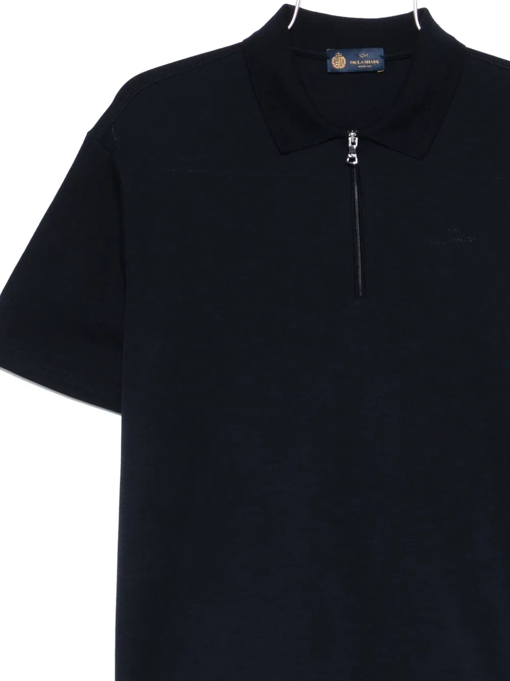 Paul & Shark Zip-neck Polo Shirt In Blue