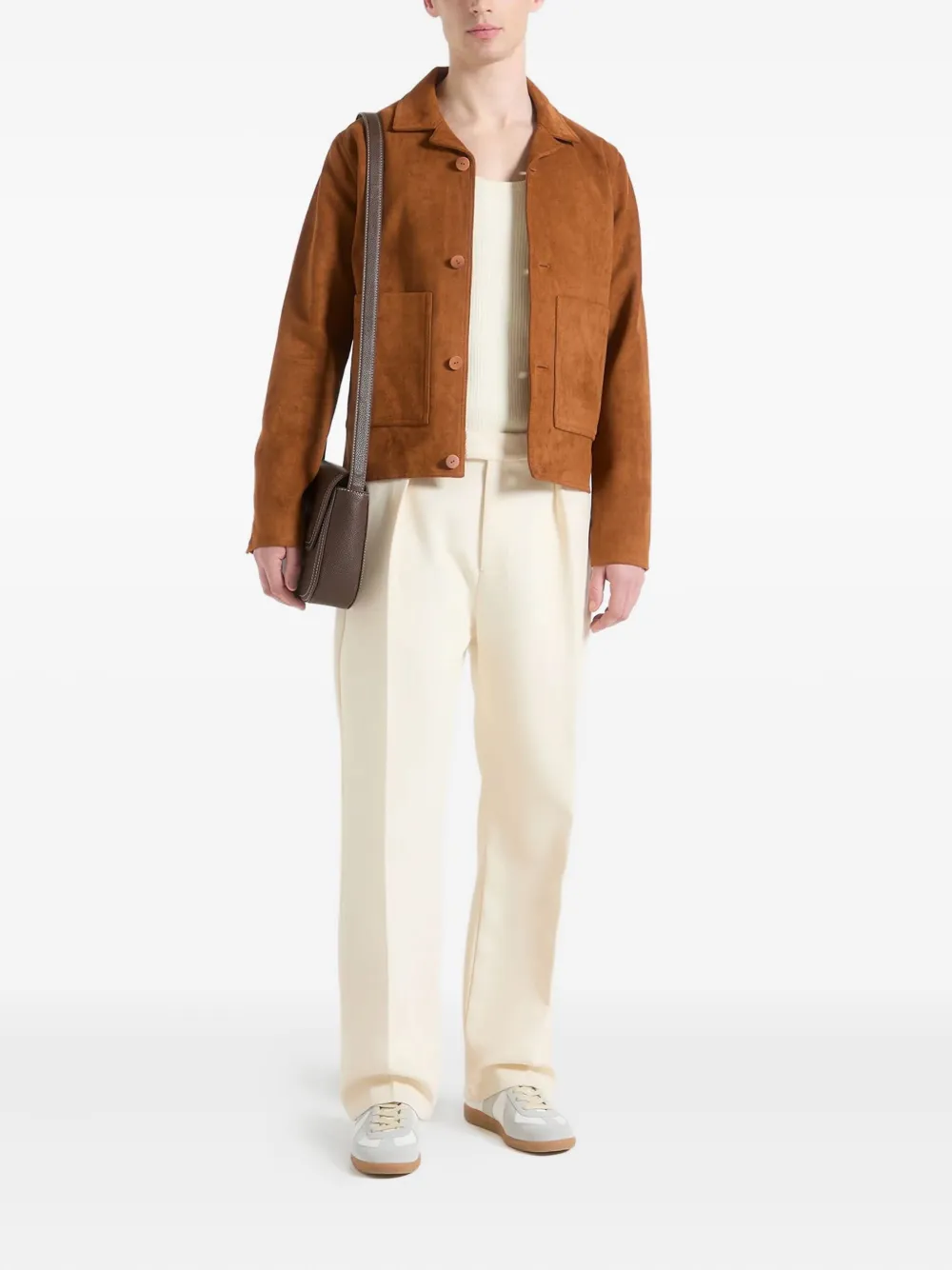 Manière De Voir Michel revere-collar suede jacket | Leather Jackets | Image 2