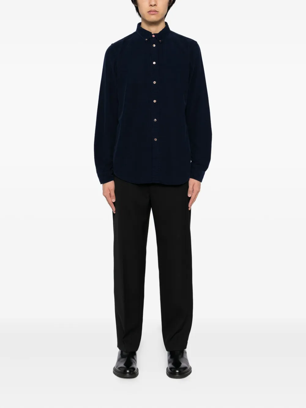 PS Paul Smith Ribfluwelen overhemd - Blauw