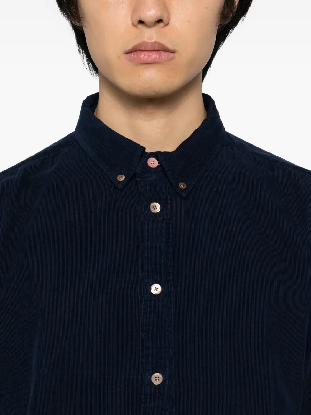 PS Paul Smith Ribfluwelen overhemd Blauw