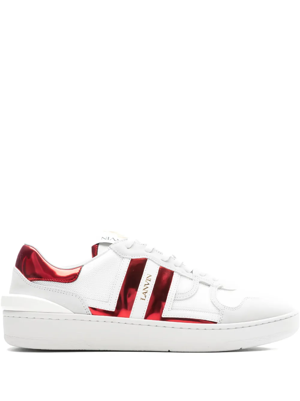 Lanvin Clay stripe low-top sneakers | White | Image 1