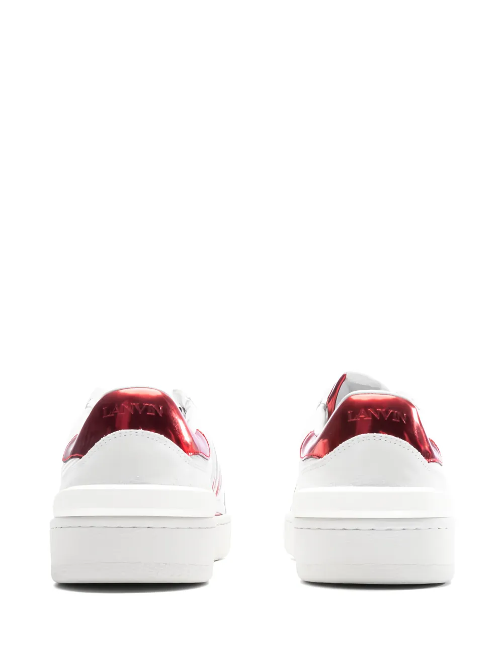 Lanvin Clay gestreepte low-top sneakers Wit