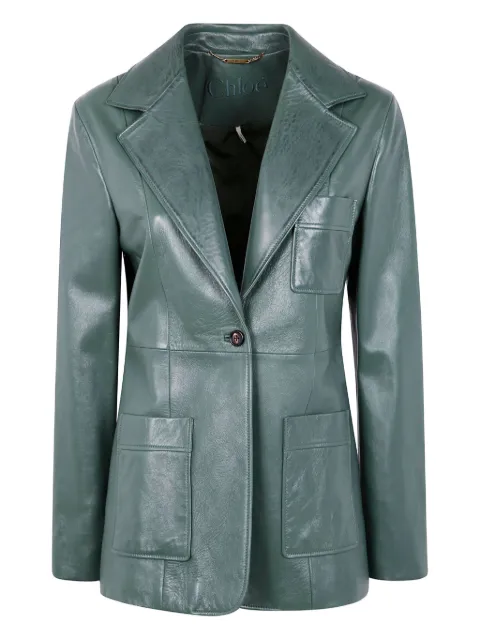 Chloé single-breasted leather blazer