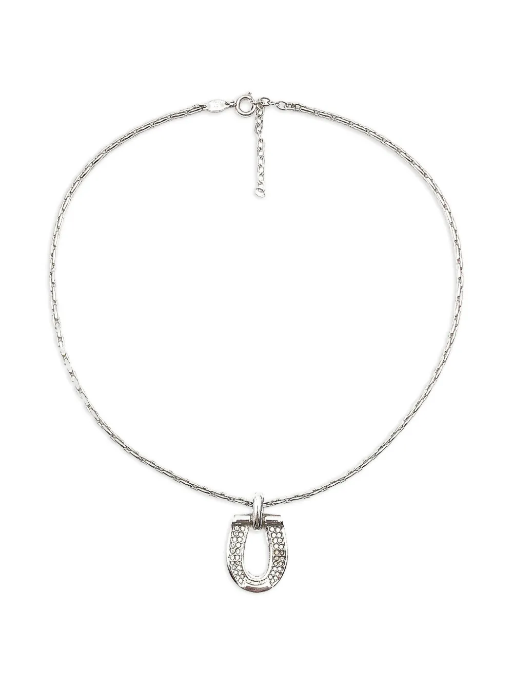 Christian Dior Pre-Owned 1980s ホースシューペンダント ネックレス - シルバートーン Christian Dior Pre-Owned 1980s ホースシューペンダント ネックレス - シルバートーン