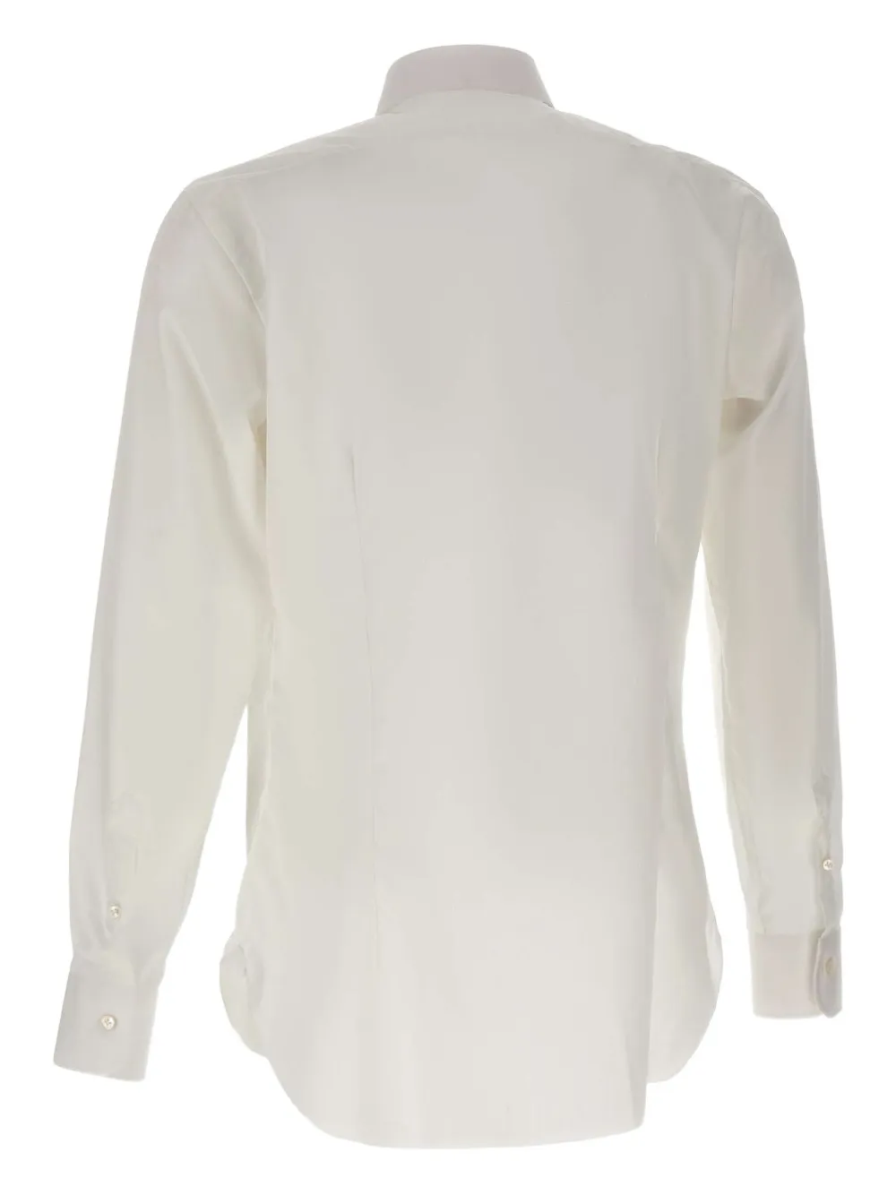 Barba Napoli Classic-collar Cotton Shirt In White