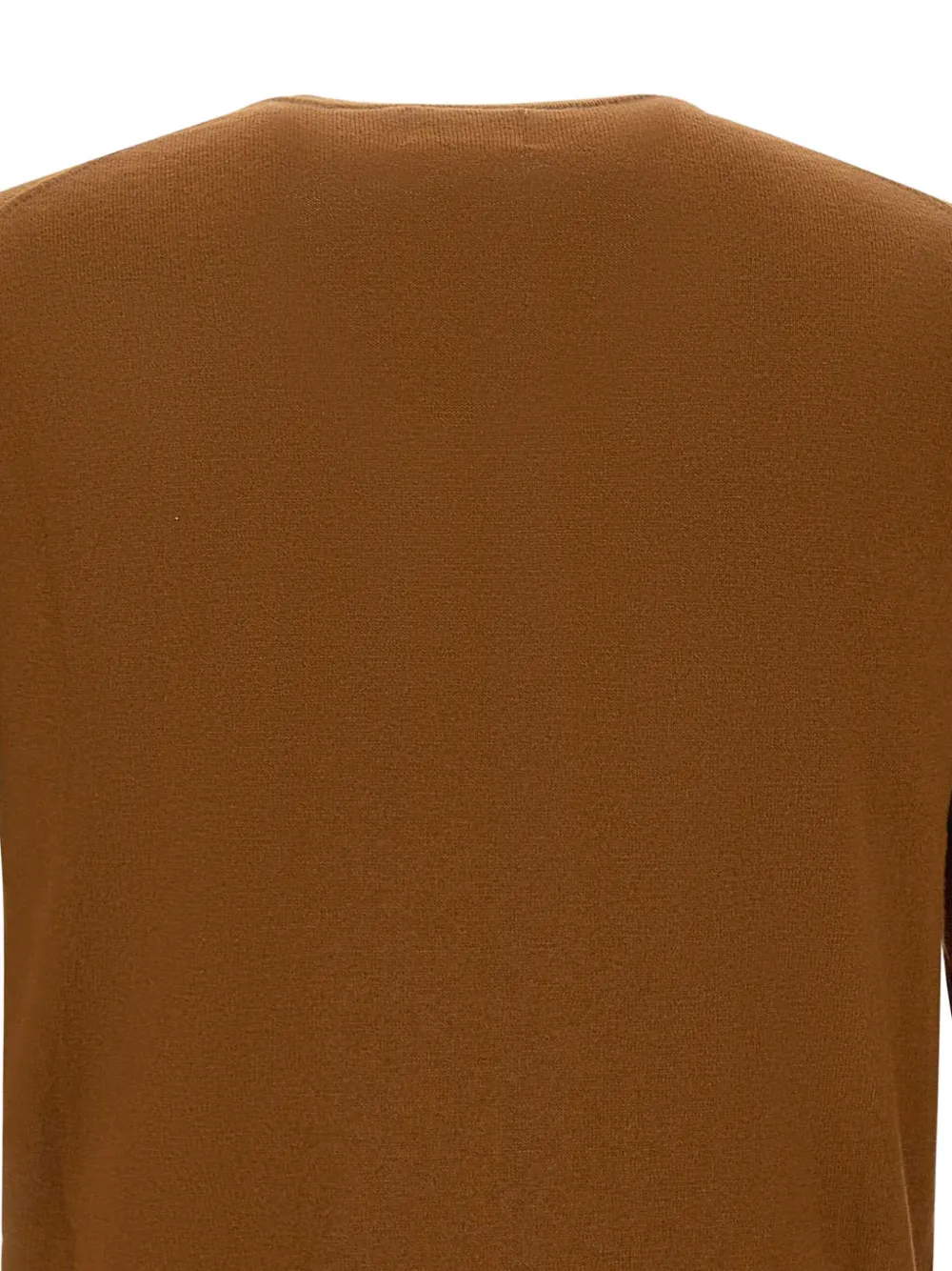 Sun 68 Embroidered V-neck Sweater In Brown