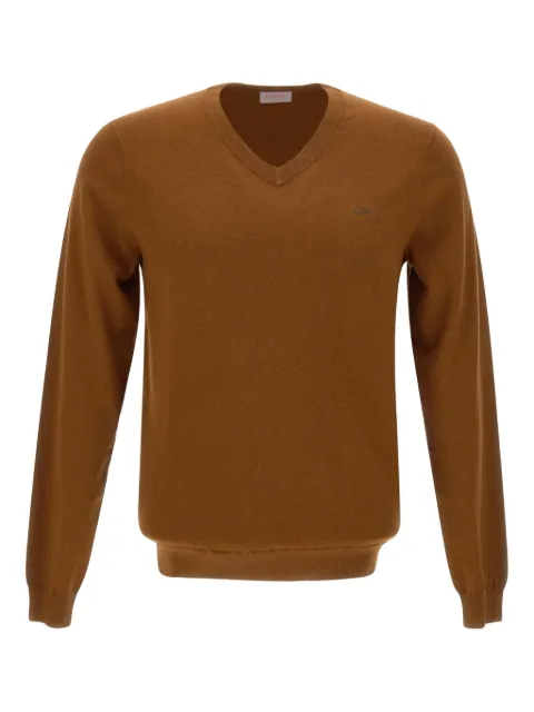 Sun68 embroidered V-neck sweater