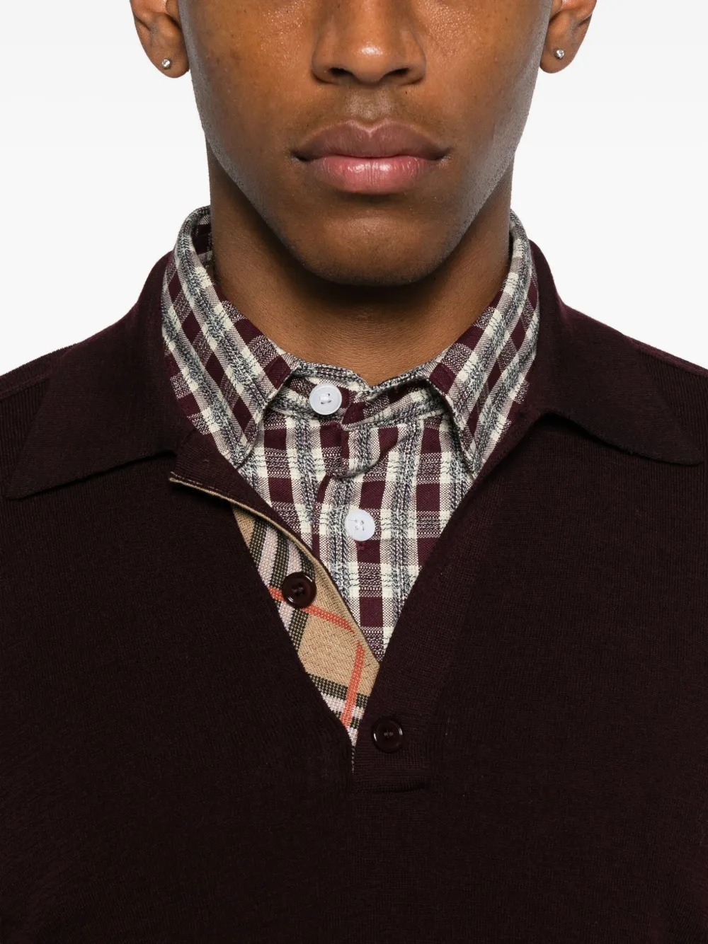 Burberry Poloshirt met knopen Rood