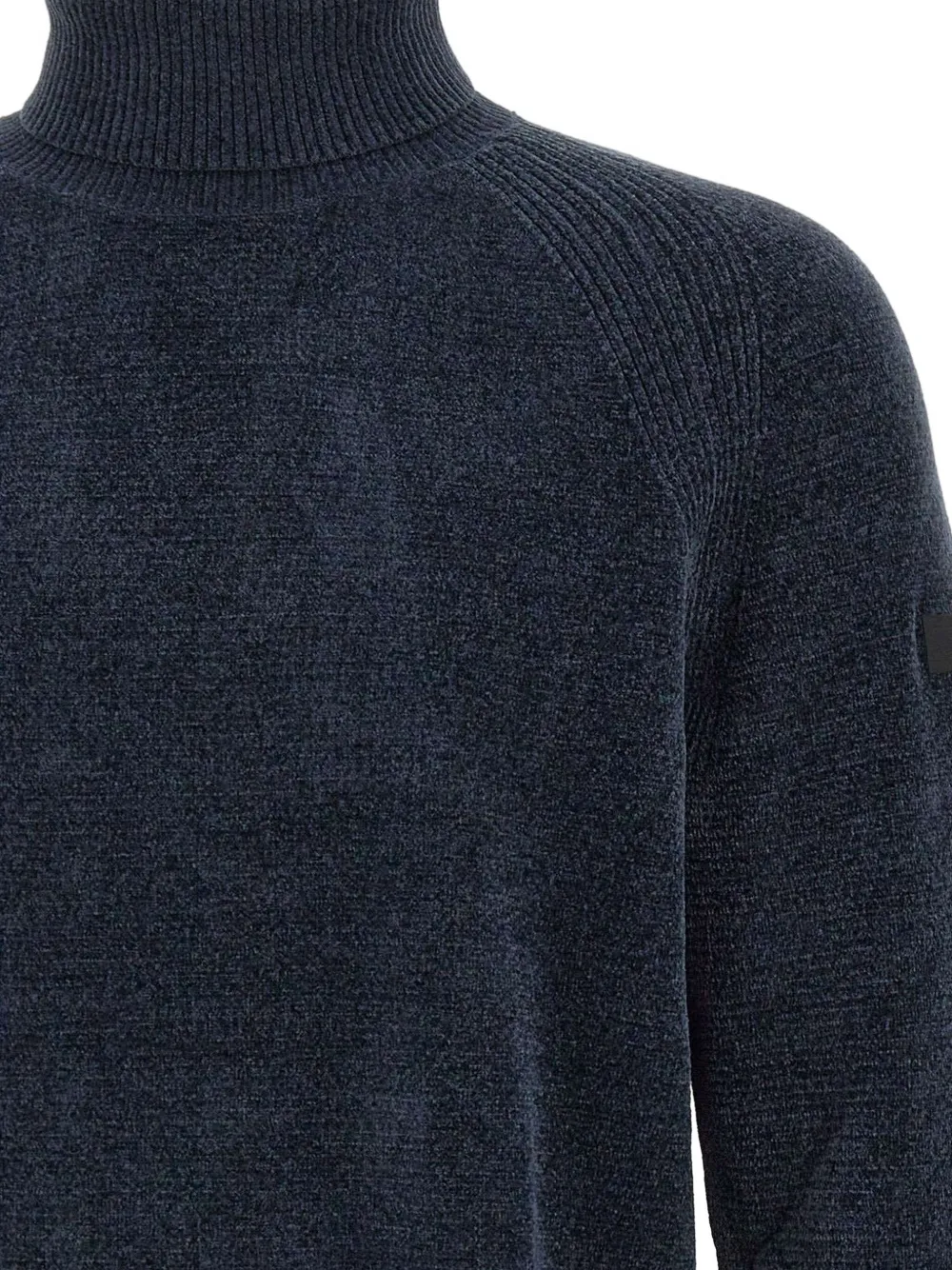Rrd Ribbed-collar Turtleneck Sweater In Blue