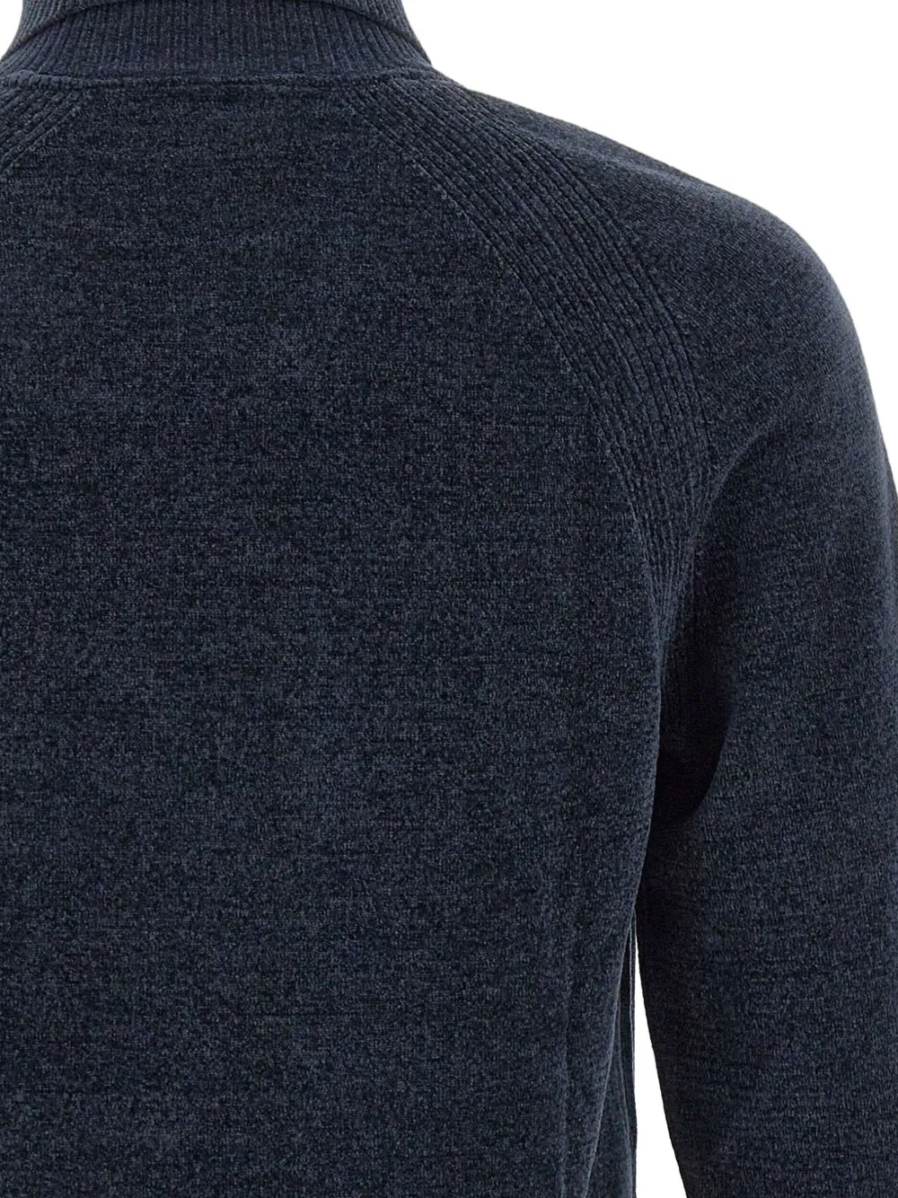 Rrd Ribbed-collar Turtleneck Sweater In Blue