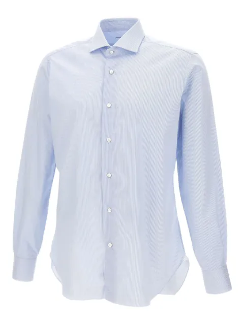 Barba micro-striped long-sleeve shirt