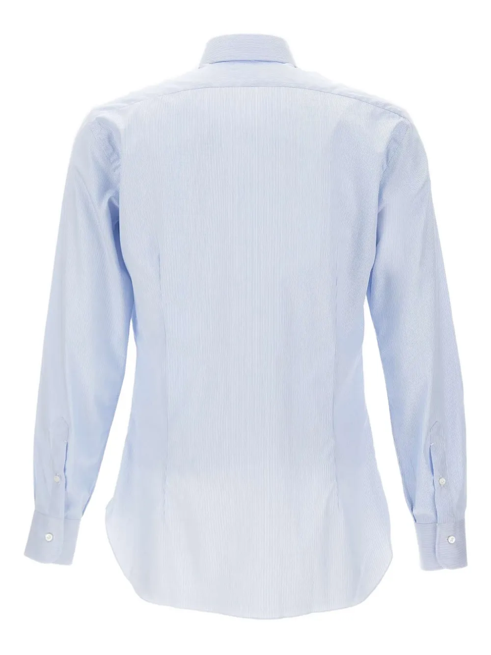 Barba Napoli Micro-striped Long-sleeve Shirt In Blue