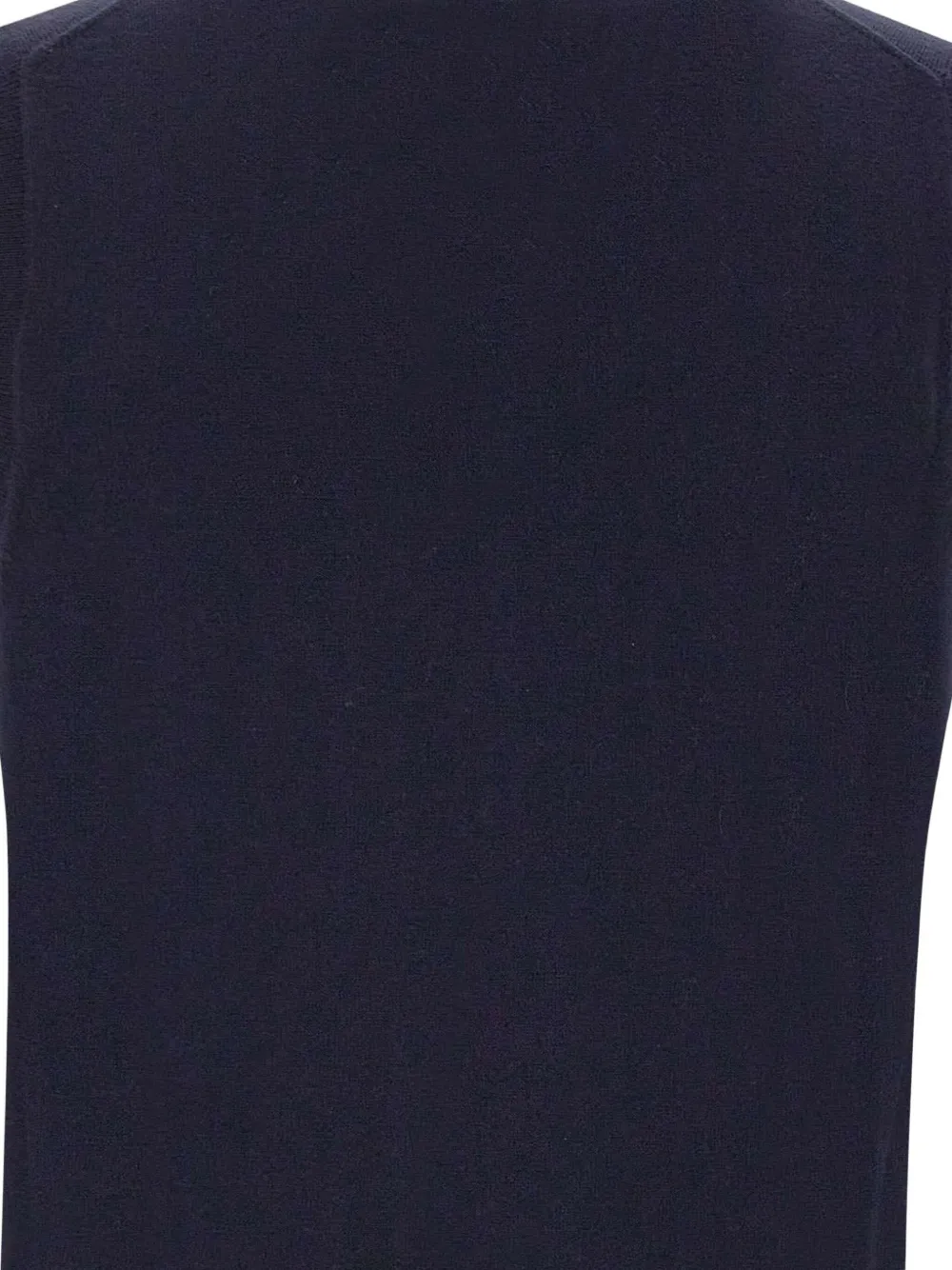 Sun 68 Embroidered Logo V-neck Gilet In Blue