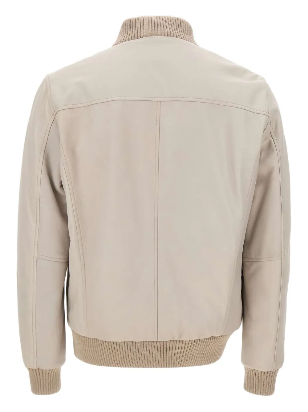 Barba ribbed-collar leather jacket | Leather Jackets | Image 2