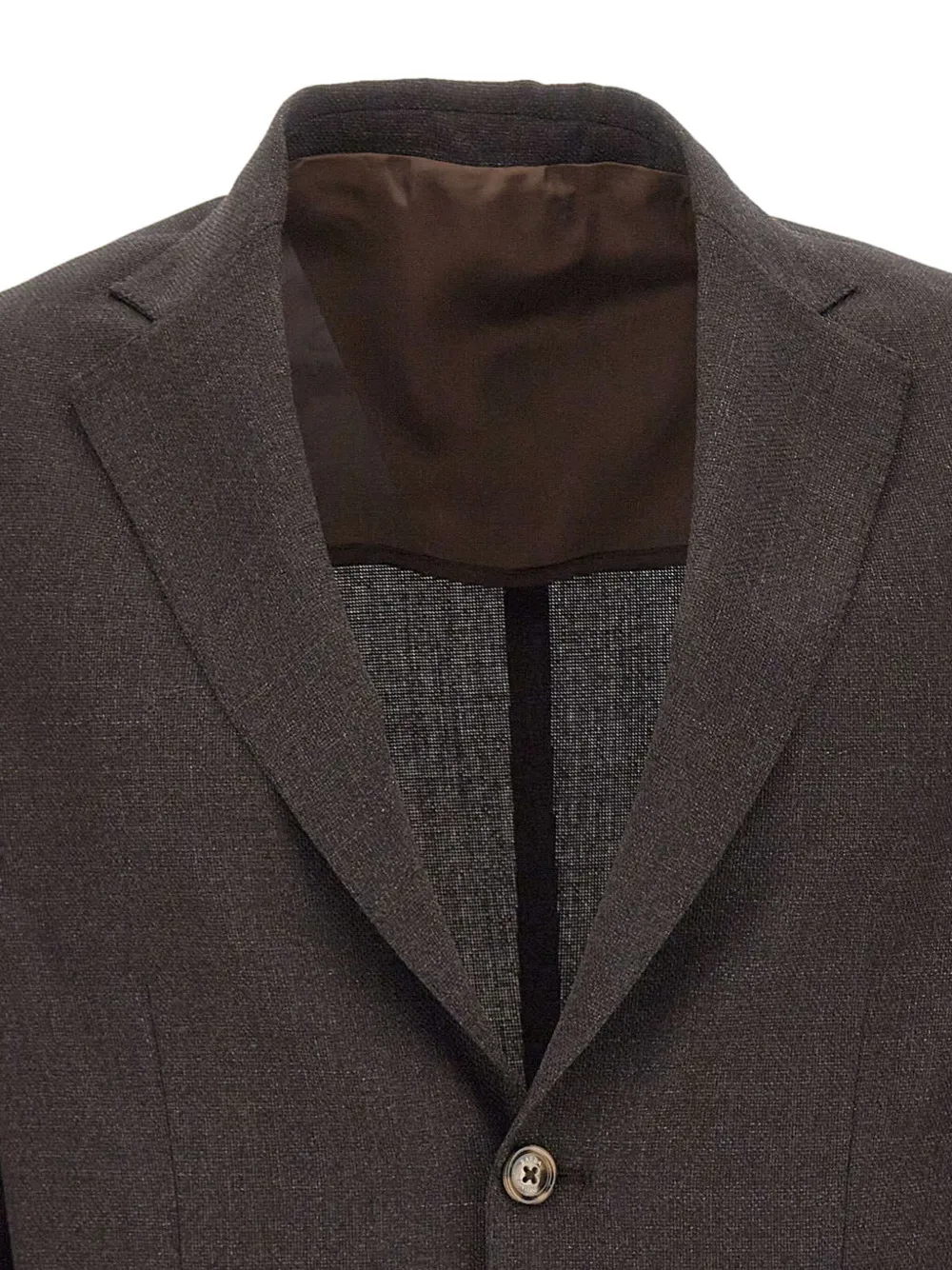 Barba Napoli Single-breasted Blazer In Brown