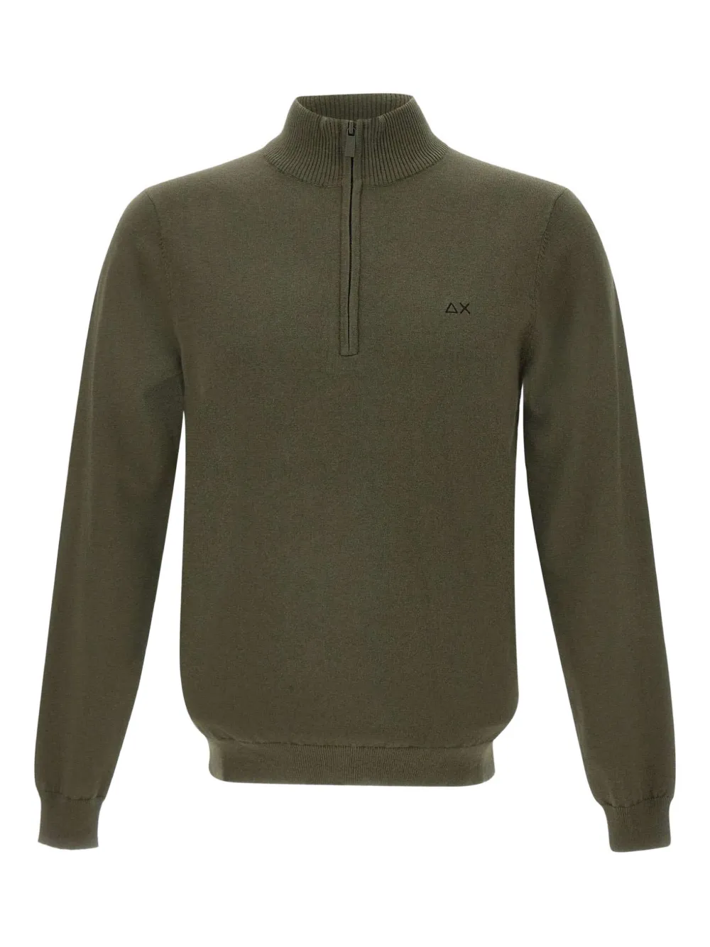 Sun68 half-zip logo-embroidered sweater | Green | Image 1