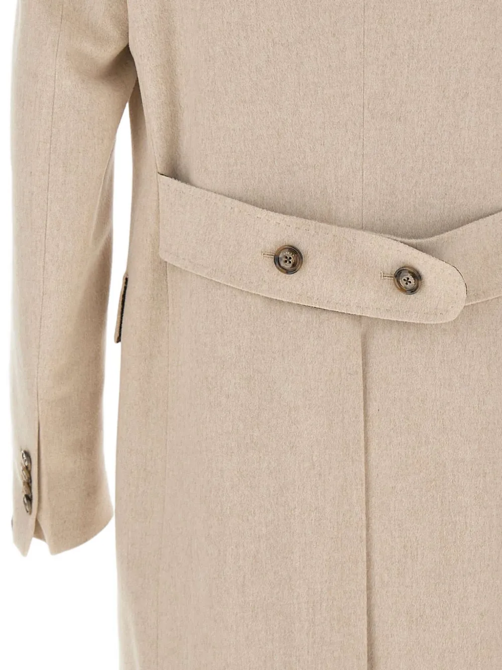 Barba Napoli Notch-lapel Wool Coat In Neutral