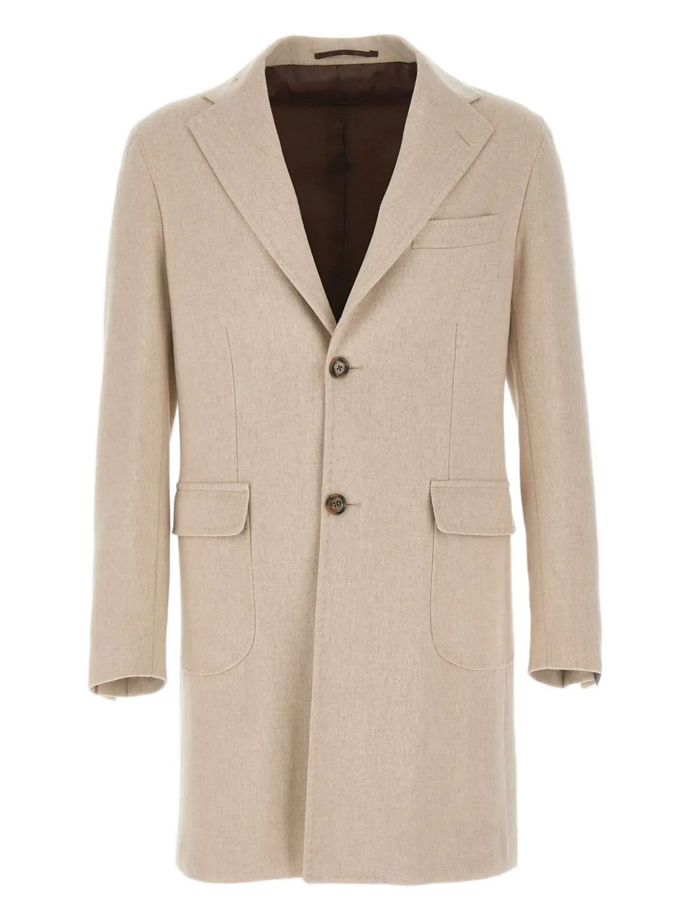Barba notch-lapel wool coat | Neutrals | Image 1