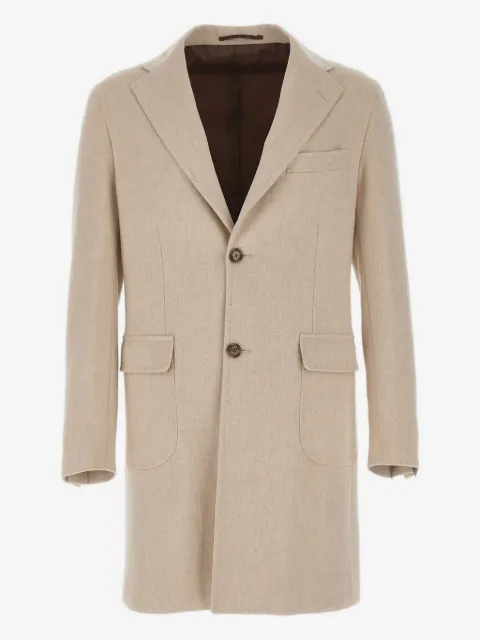Barba notch-lapel wool coat