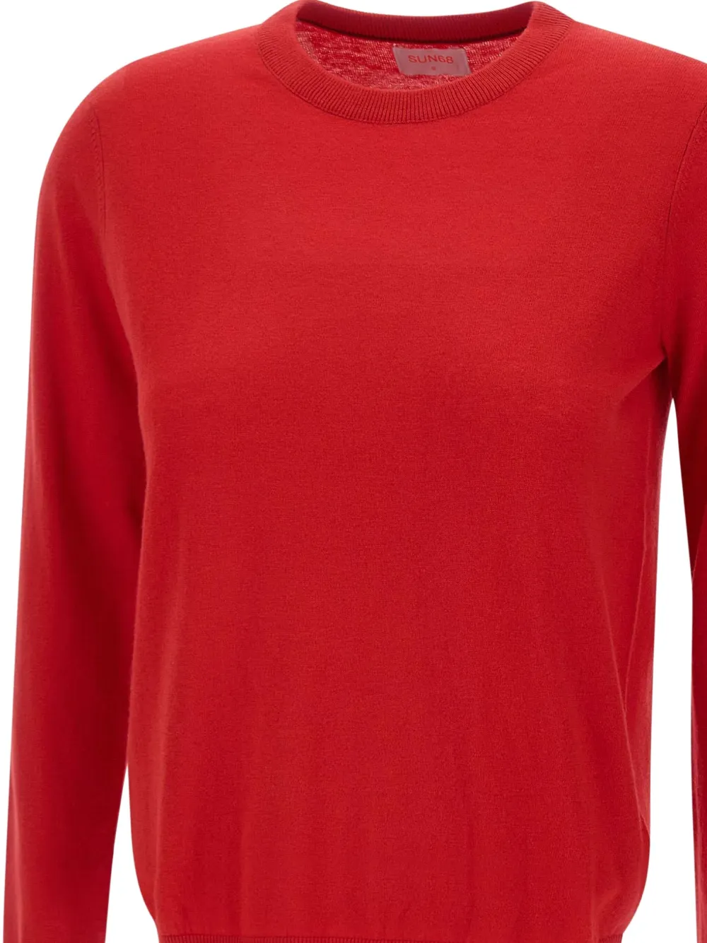 Sun 68 Embroidered Sweater In Red