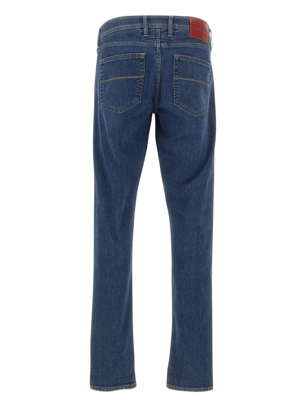 Sartoria Tramarossa Detail-patch Five-pocket Jeans In Blue