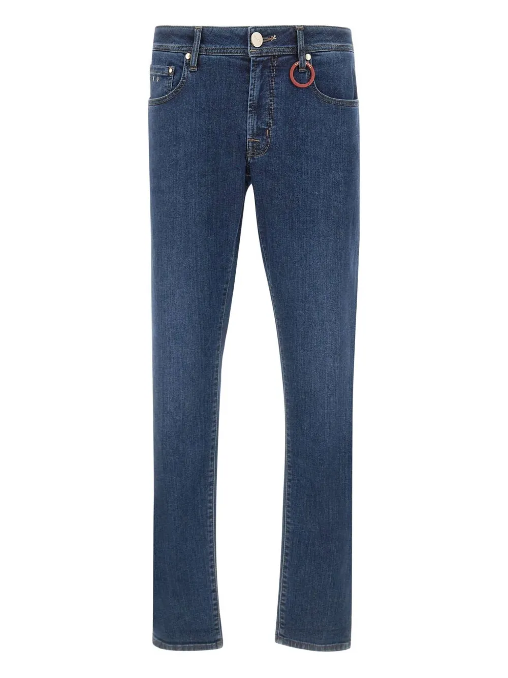 Sartoria Tramarossa Detail-patch Five-pocket Jeans In Blue