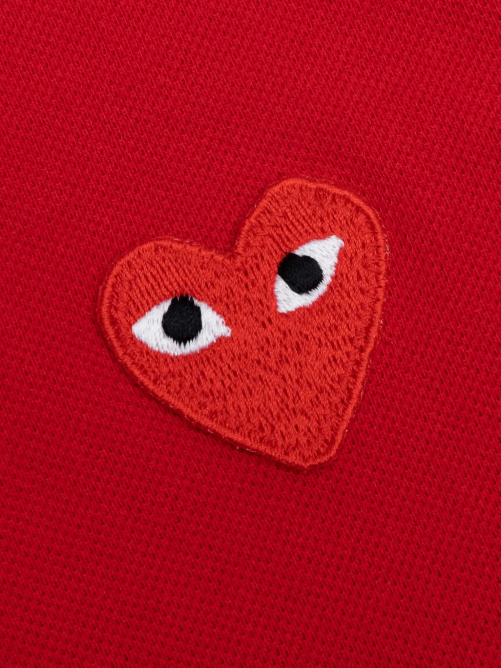 Comme Des Garçons Play Polotop met hartembleem Rood
