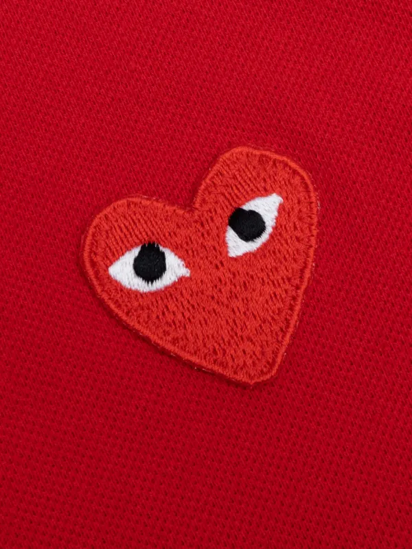 Comme Des Garçons Play ハート ポロシャツ | レッド | FARFETCH JP