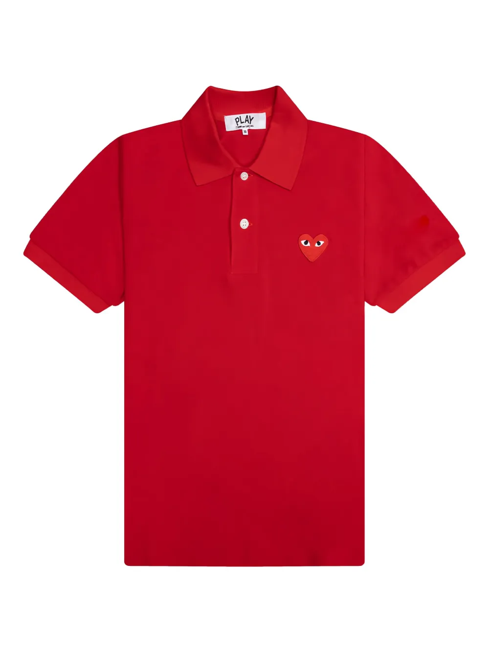 Comme Des Garçons Play heart-emblem polo top | Red | Image 1