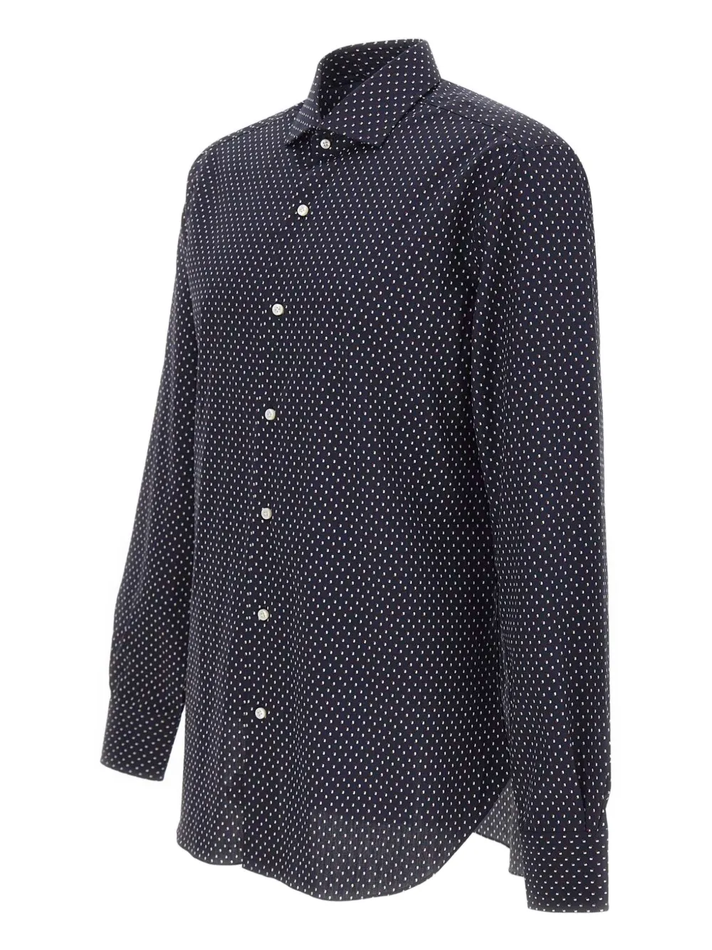 Barba Overhemd met patroon Blauw