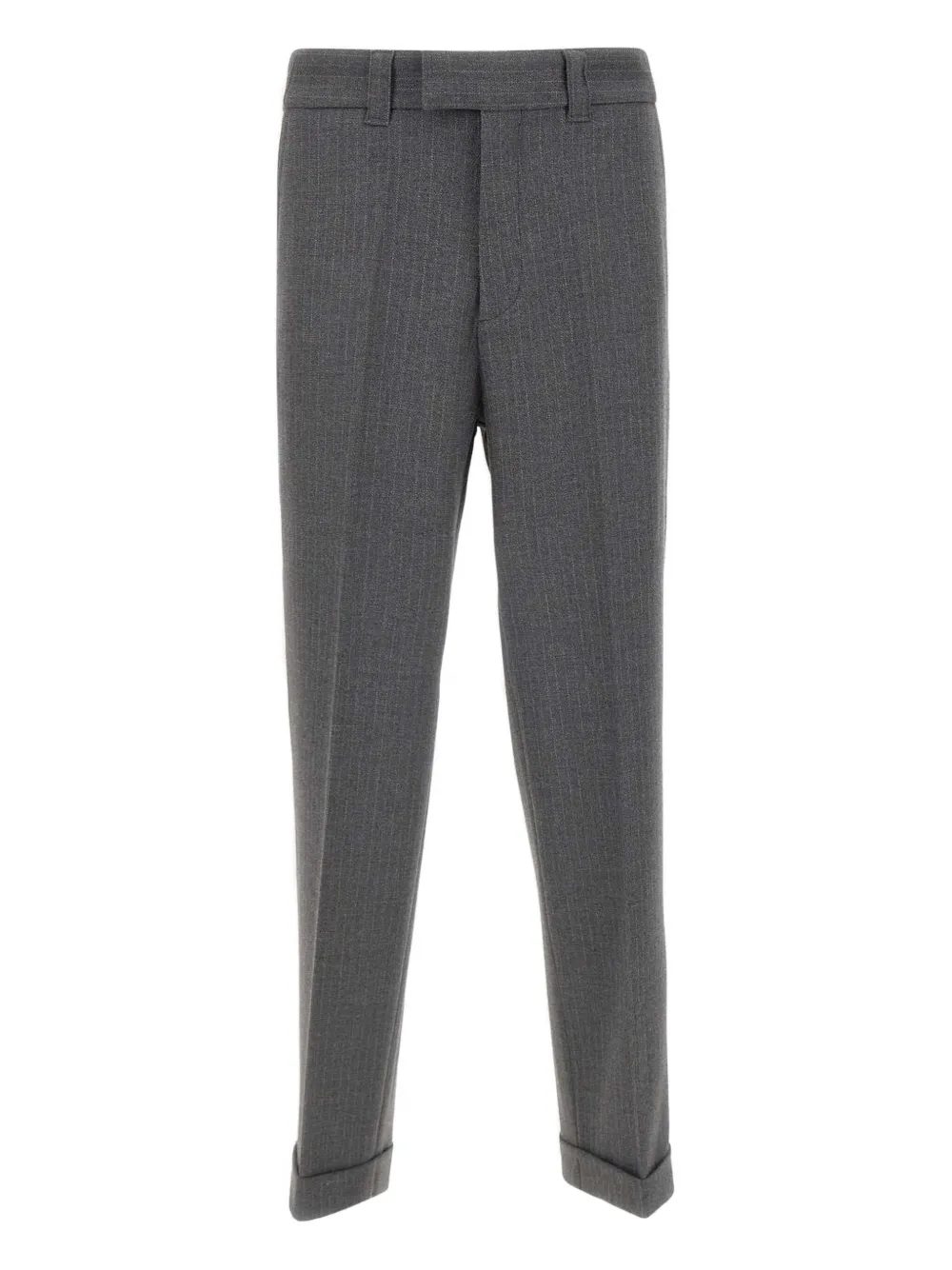 Paolo Pecora pinstripe cuffed-hem trousers | Grey | Image 1