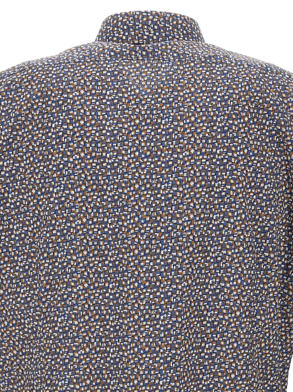Barba Napoli Micro-optical Pattern Shirt In Gray