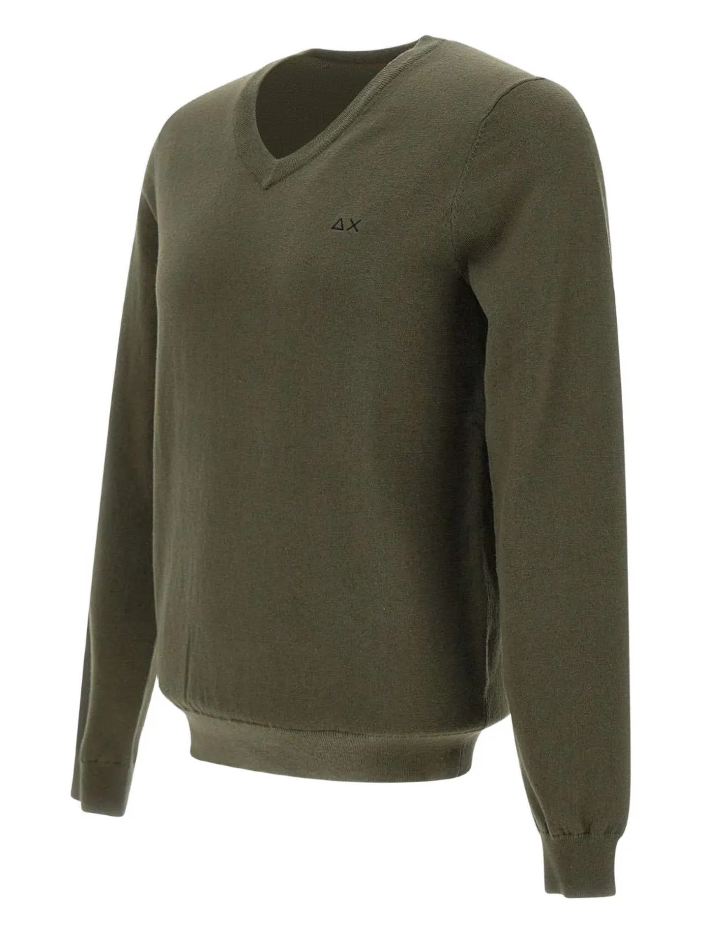 Sun68 V-neck ribbed-edge sweater - Groen