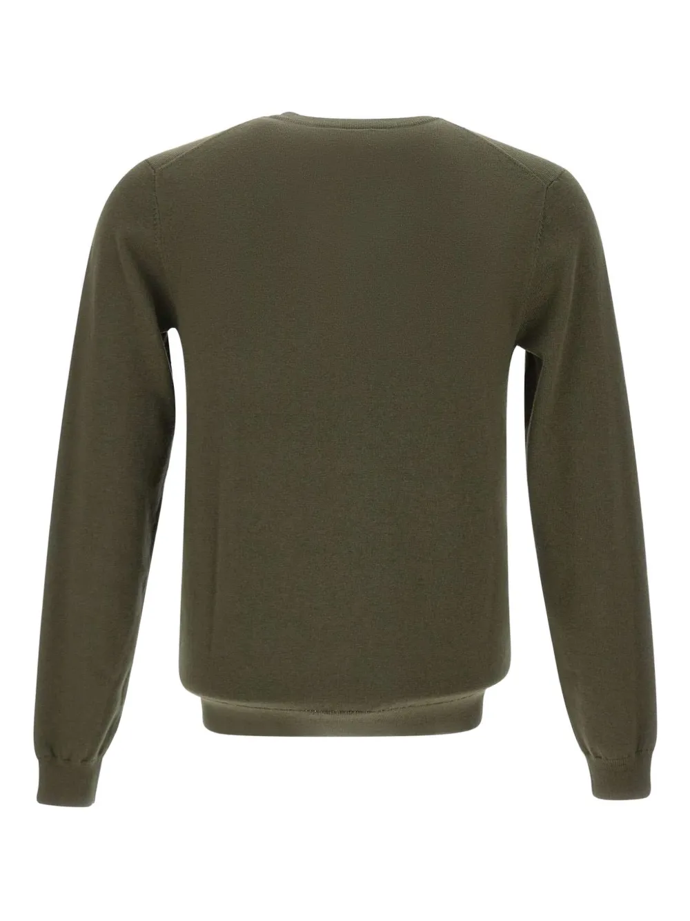 Sun68 Trui met V-hals en geribbelde rand Groen