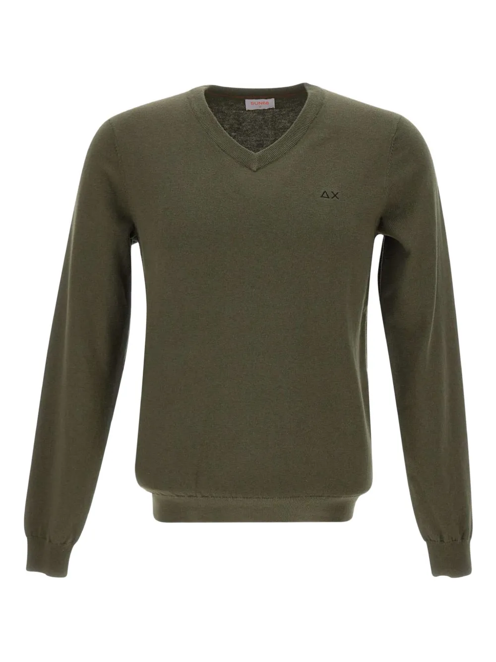 Sun68 V-neck ribbed-edge sweater | Green | Image 1