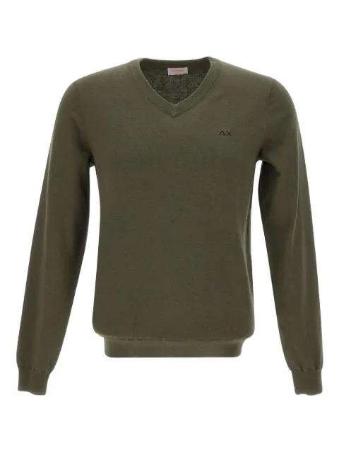 Sun68 V-neck ribbed-edge sweater