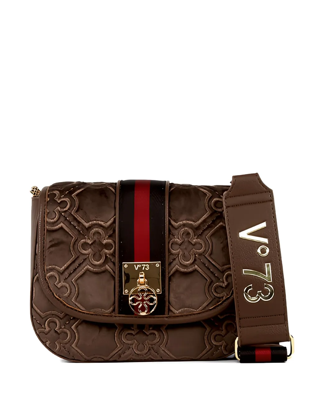 V°73 pattern stripe shoulder bag | Brown | Image 1