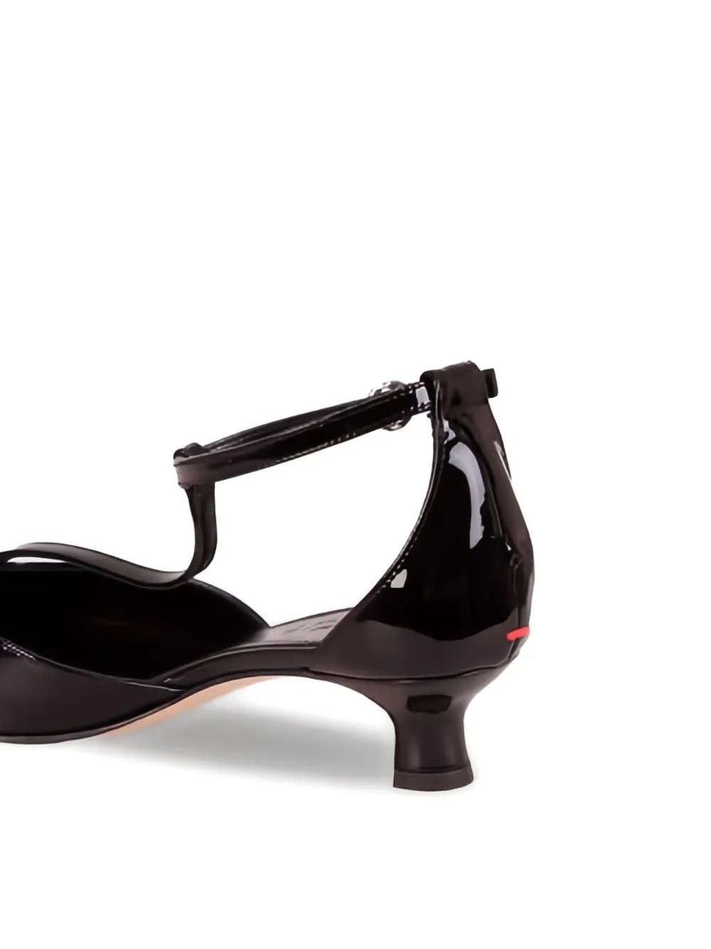 Aeyde 25 mm Roda pumps met puntige neus en T-bandje Zwart