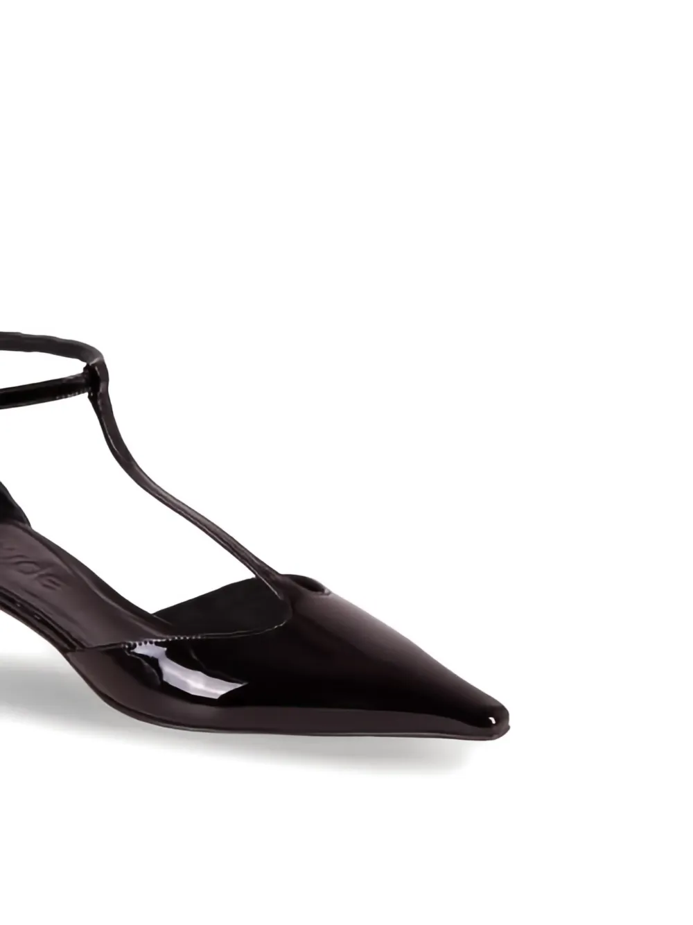 Aeyde 25 mm Roda pumps met puntige neus en T-bandje Zwart