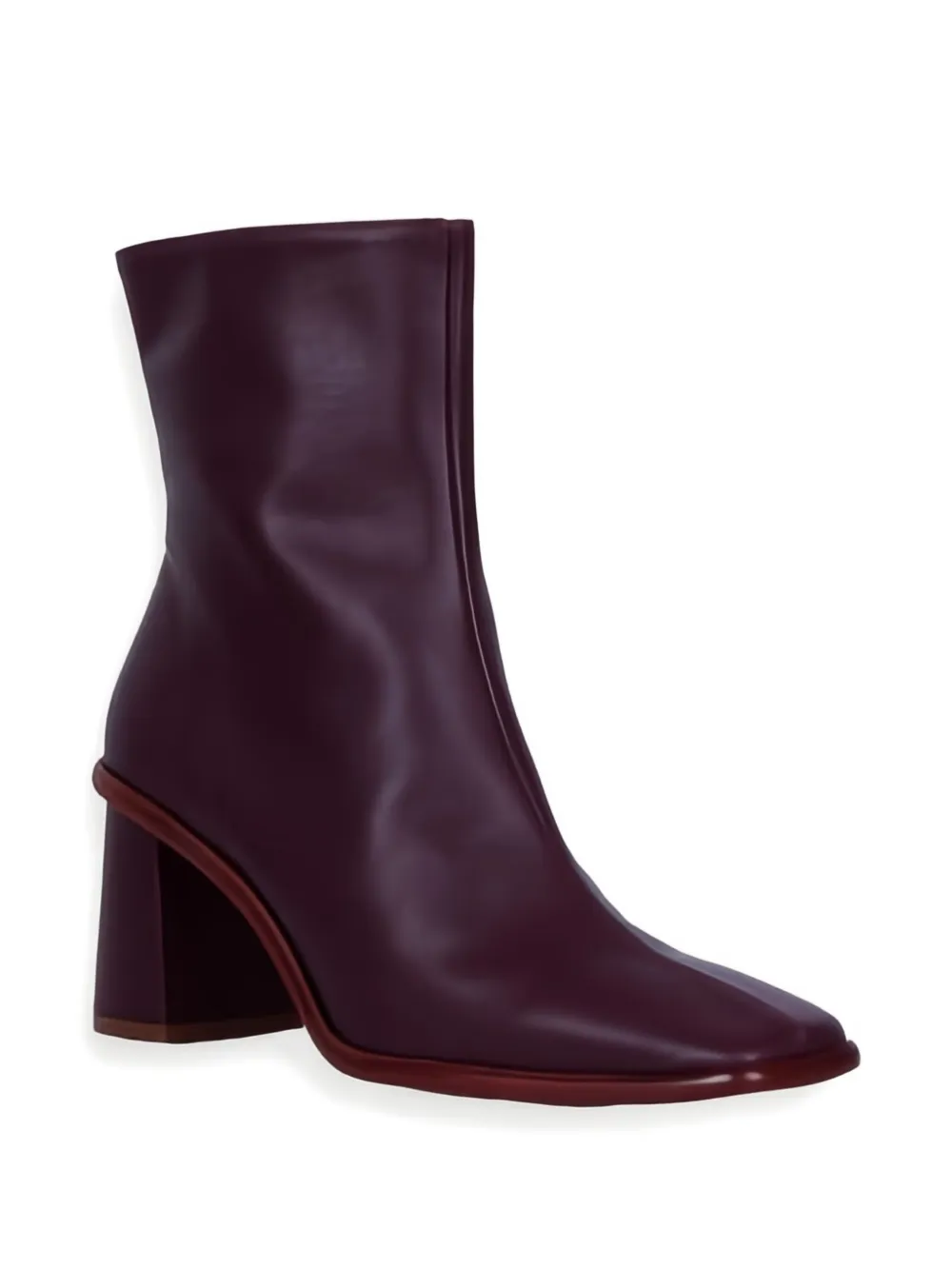 Alohas Square-toe Heeled Boots In Purple