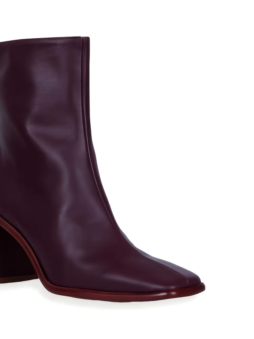 Alohas Square-toe Heeled Boots In Purple