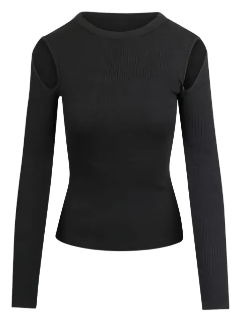 AGOLDE cut-out ribbed long-sleeve top
