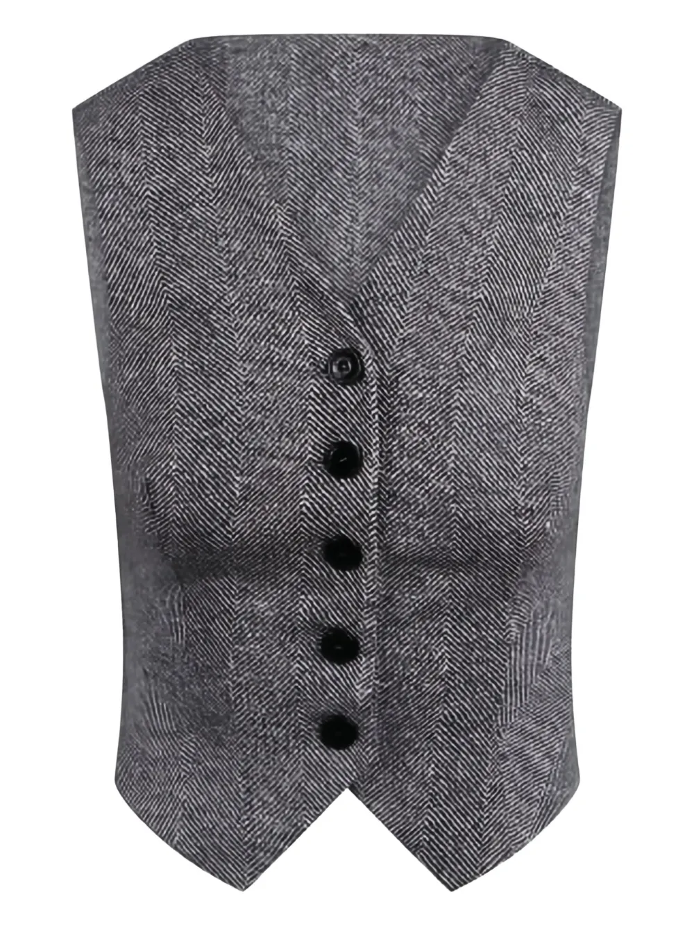Ermanno Scervino herringbone button waistcoat | Grey | Image 1