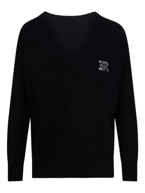 ERMANNO FIRENZE  appliqué v-neck knitwear