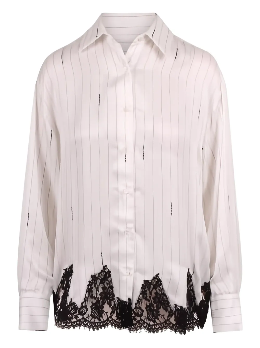 ERMANNO FIRENZE  camisa de encaje con motivo de rayas | blanco | Image 1