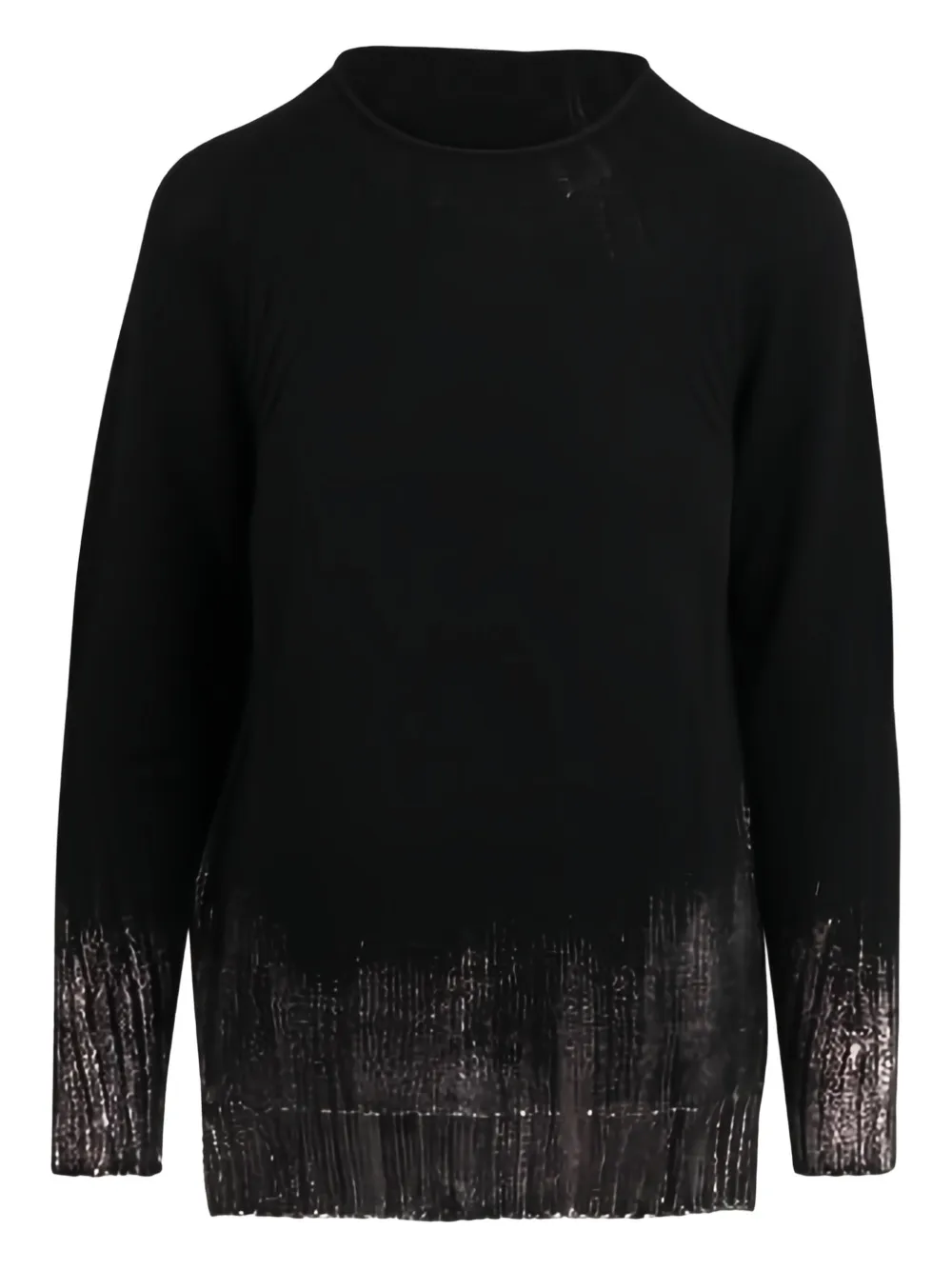 Ploumanac'h Ombre-effect Crew-neck Sweater In Black